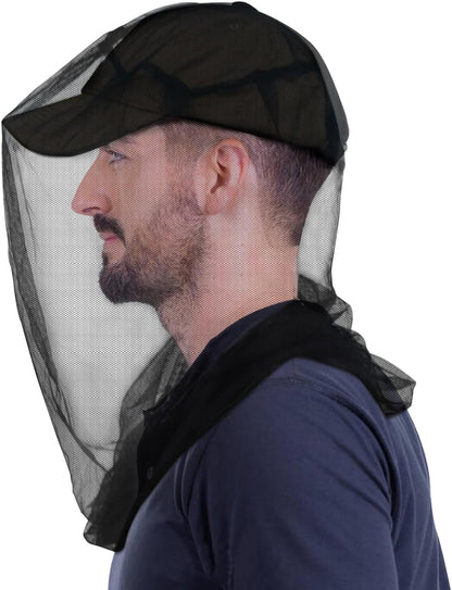 Gelbchu Premium Mosquito Head Net for Insect, 2 Pack, Fly & Bug Protection | Ultra Large & Long, Extra Fine Holes for Camping, Hiking, Fishing, Gardening, Safari, Fits All Hats for Men & Women