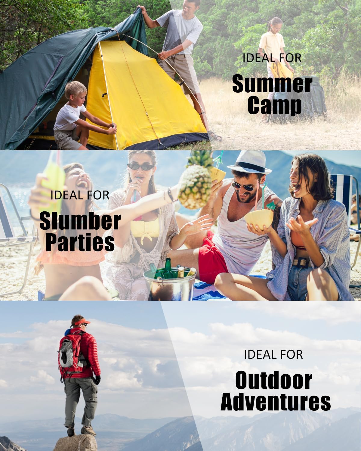 Gelbchu Sleeping Bags for Adults Backpacking Lightweight Waterproof- Cold Weather Sleeping Bag for Girls Boys Mens for Warm Camping Hiking Outdoor Travel Hunting with Compression Bags