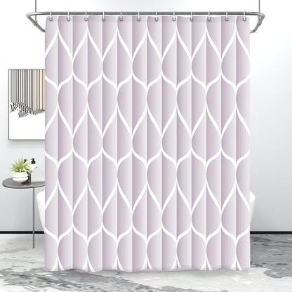 Gelbchu Plum Fabric 72 x 72 Inch Cloth Shower Curtain, Waterproof Design and Polyester, Quick-Drying, Heavy Duty Shower Curtains Set for Bathroom, Machine Washable with 12 Plastic Hooks