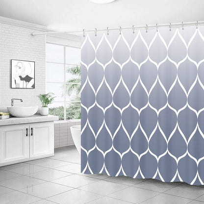 Gelbchu Ombre Blue Purple Fabric Shower Curtain, Waterproof Design and Polyester, Quick-Drying, Weighted Hem, Shower Curtains Set for Bathroom W 72 x H 72, Machine Washable with 12 Hooks