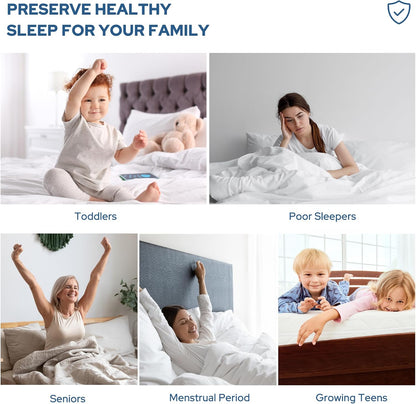 Gelbchu Waterproof Mattress Protector, Noiseless Queen Size Mattress Pad with Deep Pocket Fitted Up to 6"-18", Soft Breathable Dirt-Proof Bed Mattress Cover Washable Bedroom, Hotel (Gray)