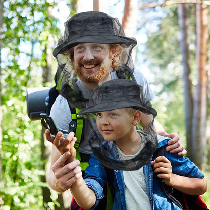 Gelbchu Premium Mosquito Head Net for Insect, 2 Pack, Fly & Bug Protection | Ultra Large & Long, Extra Fine Holes for Camping, Hiking, Fishing, Gardening, Safari, Fits All Hats for Men & Women