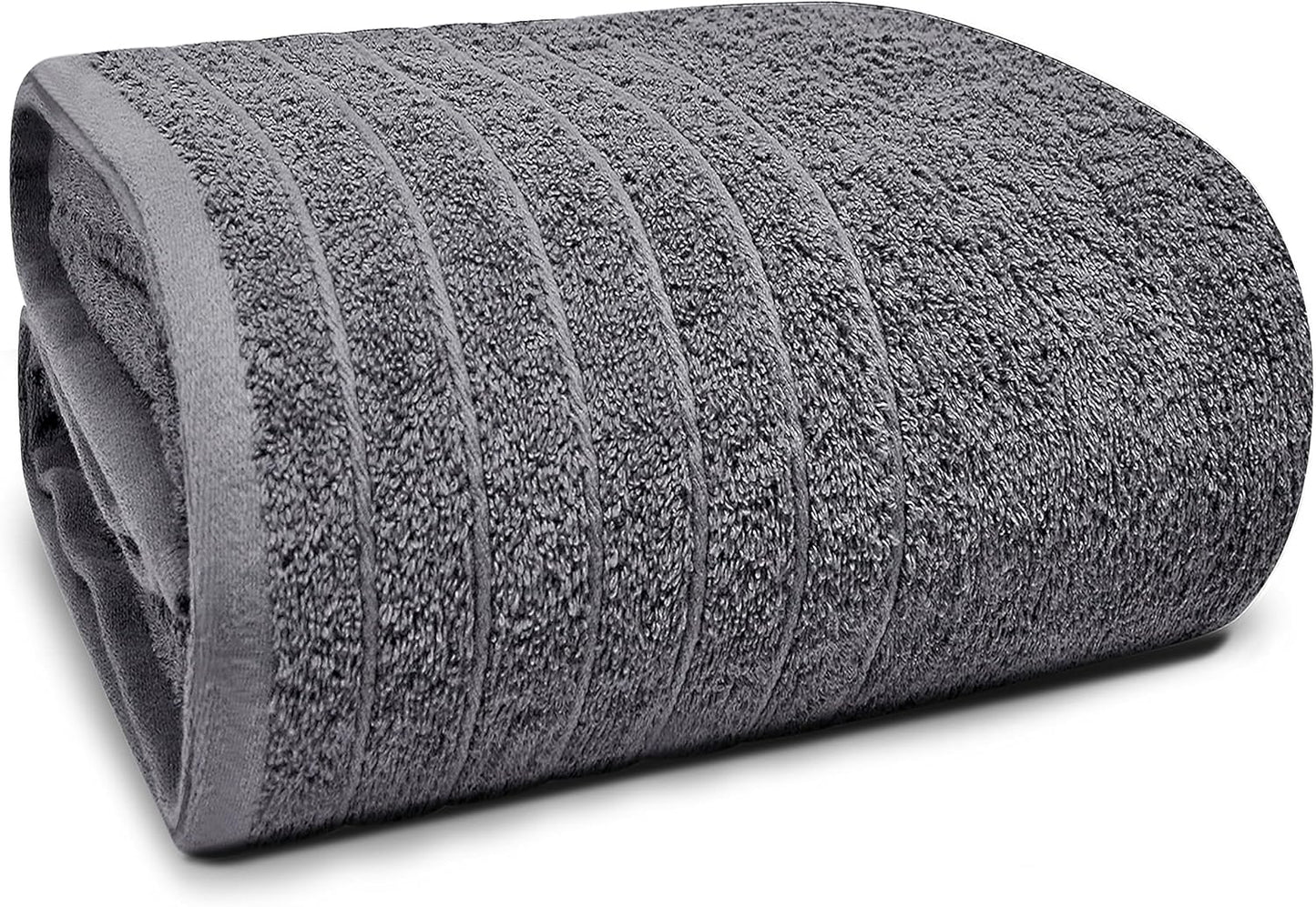 Gelbchu Pack of 1 Jumbo Bath Sheet 40 x 80 Inches, Extra Large & Light Weight, Quicker to Dry, 100% Cotton, Super Soft & Absorbent, Perfect to Wrap Yourself in, Dark Grey