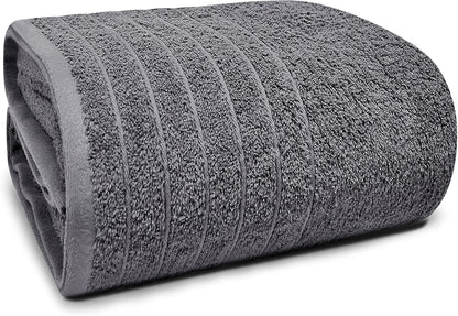 Gelbchu Pack of 1 Jumbo Bath Sheet 40 x 80 Inches, Extra Large & Light Weight, Quicker to Dry, 100% Cotton, Super Soft & Absorbent, Perfect to Wrap Yourself in, Dark Grey