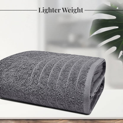Gelbchu Pack of 1 Jumbo Bath Sheet 40 x 80 Inches, Extra Large & Light Weight, Quicker to Dry, 100% Cotton, Super Soft & Absorbent, Perfect to Wrap Yourself in, Dark Grey